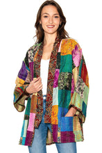 Load image into Gallery viewer, Reversible Kantha Silk Kimono Jacket