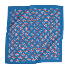 Load image into Gallery viewer, Red White and Blue Floral Cotton Bandana