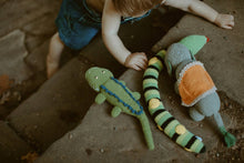 Load image into Gallery viewer, Hand Knit Crocodile Toy