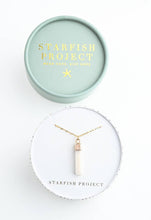 Load image into Gallery viewer, Gold Dipped Mother of Pearl Bar Necklace