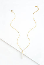 Load image into Gallery viewer, Gold Dipped Mother of Pearl Bar Necklace