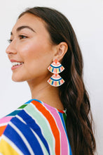Load image into Gallery viewer, Fall Painted Double Tiles Earrings