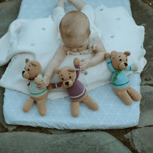 Load image into Gallery viewer, Blue Teddy Bear Rattle