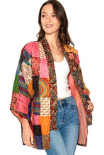 Load image into Gallery viewer, Reversible Kantha Silk Kimono Jacket