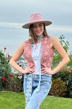 Load image into Gallery viewer, Blush Pink Block Printed Reversible Cotton Vest