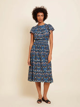 Load image into Gallery viewer, Floral Ruffle Knit Midi Dress