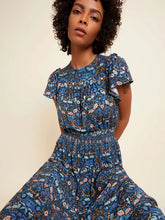 Load image into Gallery viewer, Floral Ruffle Knit Midi Dress
