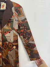 Load image into Gallery viewer, NWT Tea Designs by Michelle N. Vintage Geometric Print Blazer Coat - Size 4