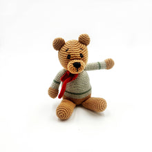 Load image into Gallery viewer, Blue Teddy Bear Rattle