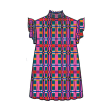 Load image into Gallery viewer, Cotton Poplin Fall Plaid Ruffle Sleeve Top