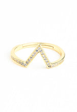 Load image into Gallery viewer, Labradorite and CZ Gold Ring Set
