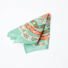 Load image into Gallery viewer, Small Aqua and Pink Snakes 14" Pocket Bandana