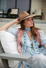 Load image into Gallery viewer, Blush Pink Block Printed Reversible Cotton Vest