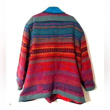 Load image into Gallery viewer, Vintage Bright Katy D Southwestern Wool Blend Coat -2XL