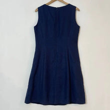 Load image into Gallery viewer, Lafayette 148 Navy Linen Sheath Dress - Size 8