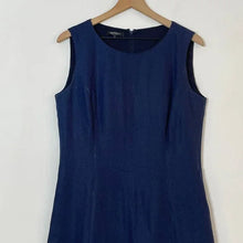 Load image into Gallery viewer, Lafayette 148 Navy Linen Sheath Dress - Size 8