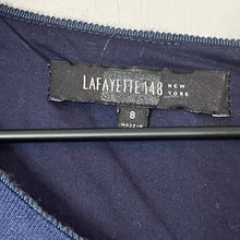 Load image into Gallery viewer, Lafayette 148 Navy Linen Sheath Dress - Size 8