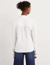 Load image into Gallery viewer, Boden White Embroidered Jersey Shirt- 16