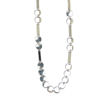 Load image into Gallery viewer, Silver Dots and Dashes Necklace