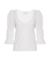 Load image into Gallery viewer, Katana Romantic V-Neck - White