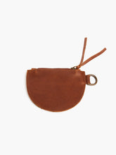 Load image into Gallery viewer, Brown Leather Crescent Coin Purse