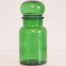 Load image into Gallery viewer, Vintage Belgian Glass Green Apothecary Jar