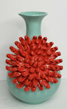 Load image into Gallery viewer, Mint Vase with 3D Red Flower