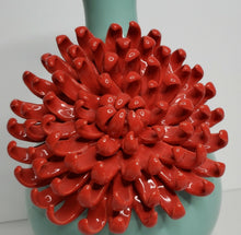 Load image into Gallery viewer, Mint Vase with 3D Red Flower