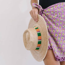 Load image into Gallery viewer, Elvira Palm Hat Color Block Band
