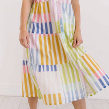Load image into Gallery viewer, Colorful Stripe Champagne Beach Dress
