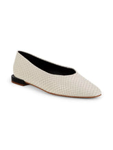 Load image into Gallery viewer, Saks Fifth Avenue Snake-Embossed Leather Ballet Flats
