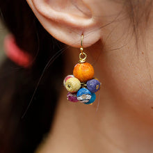 Load image into Gallery viewer, Kantha Cluster Earrings
