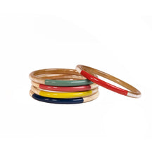 Load image into Gallery viewer, Colorful Desert Bangle Set of 5 Lacquered Horn
