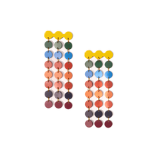 Load image into Gallery viewer, Rainbow Cascade Dots Earrings
