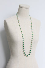 Load image into Gallery viewer, HYL137 Vintage glass and brass necklace
