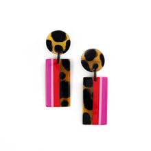 Load image into Gallery viewer, Pink Tortoise Cabana Earrings
