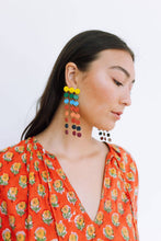 Load image into Gallery viewer, Rainbow Cascade Dots Earrings
