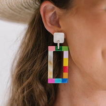Load image into Gallery viewer, Rainbow Colorblock Earrings
