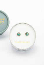 Load image into Gallery viewer, Gold Veined Turquoise Studs
