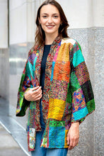 Load image into Gallery viewer, Reversible Kantha Silk Kimono Jacket
