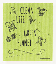 Load image into Gallery viewer, Clean Life Green Planet Swedish Dishcloth
