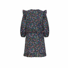 Load image into Gallery viewer, Navy Floral 3/4 Sleeve Cotton Dress
