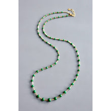 Load image into Gallery viewer, HYL137 Vintage glass and brass necklace
