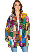 Load image into Gallery viewer, Reversible Kantha Silk Kimono Jacket
