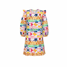 Load image into Gallery viewer, Quilted Print Cotton 3/4 Slevee Dress
