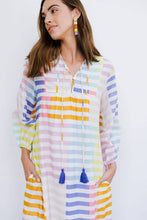 Load image into Gallery viewer, Colorful Pastel Stripe Maxi Dress
