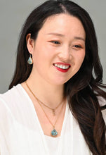 Load image into Gallery viewer, Emperor Stone Blossom Earrings - 14K Gold Plated Natural Stone Studs
