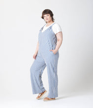 Load image into Gallery viewer, Remy Blue and White Stripe Jumpsuit
