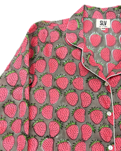 Load image into Gallery viewer, Strawberry Pajama Pants Set Cotton Block Print
