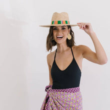 Load image into Gallery viewer, Elvira Palm Hat Color Block Band
